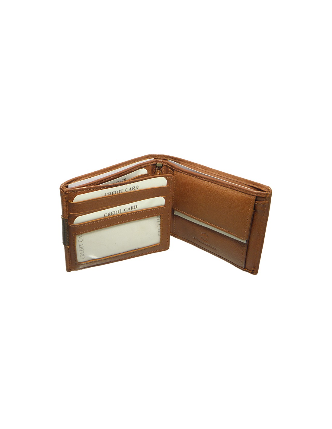 Cartera de piel para chico color cuero Cartera de piel para chico color cuero