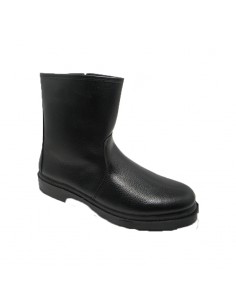 Bota piel negra con...