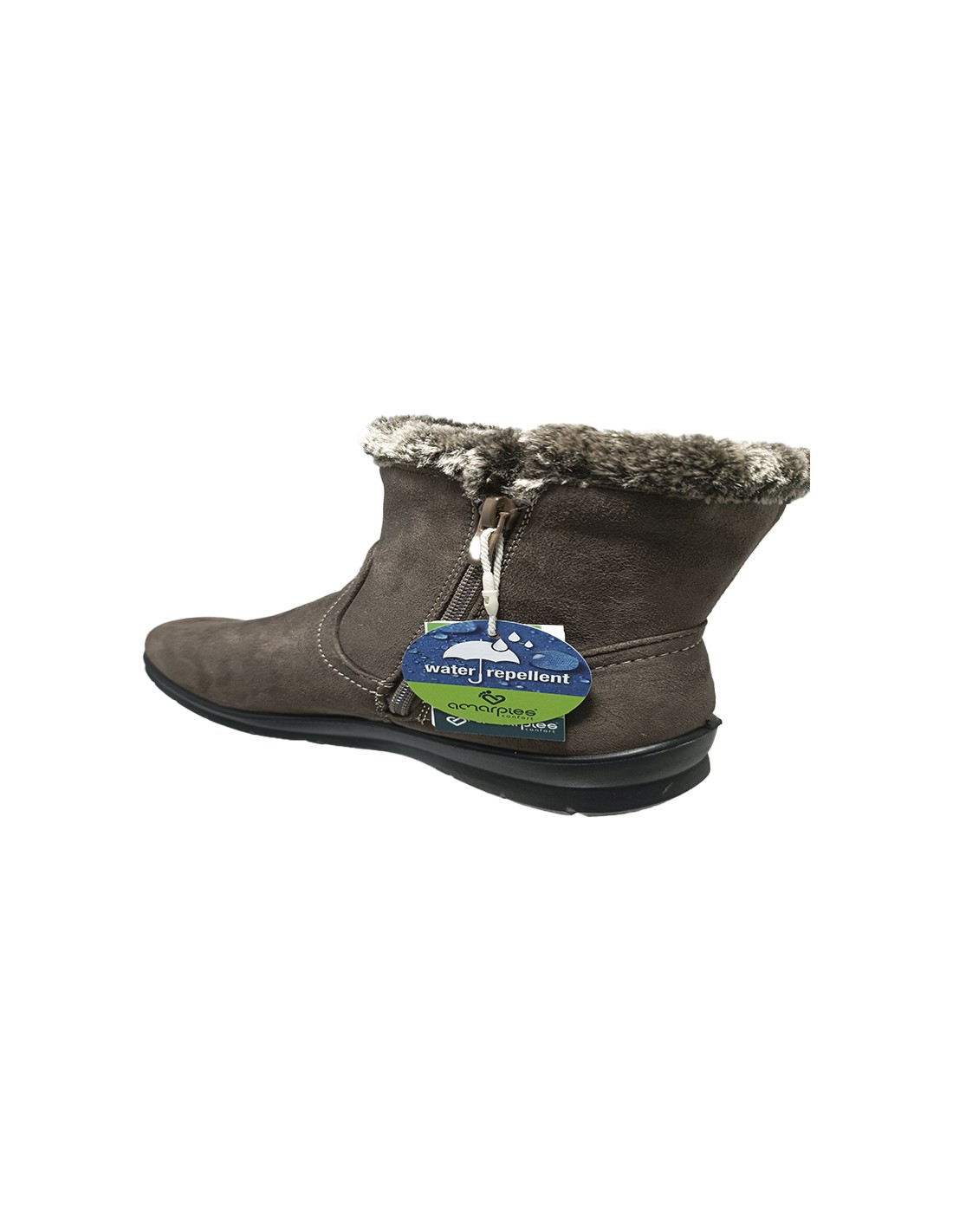 Botin con pelo y cremallera Botin con pelo y cremallera