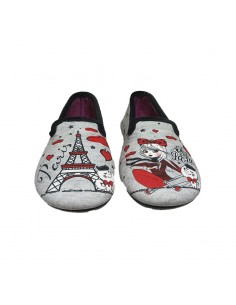 Zapatilla de casa chica París 2