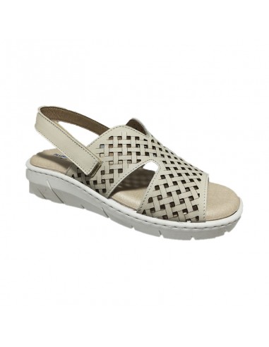 Sandalia piel plumaflex beige