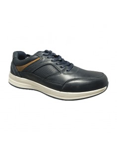 Zapato con corodon piel azul