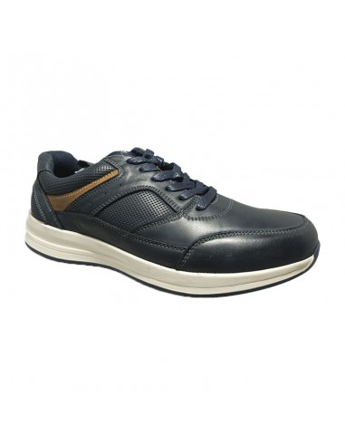 Zapato con corodon piel azul