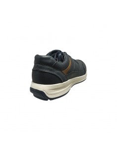 Zapato con corodon piel azul 2
