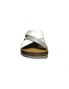 Zueco pala blanca plata OF25 2